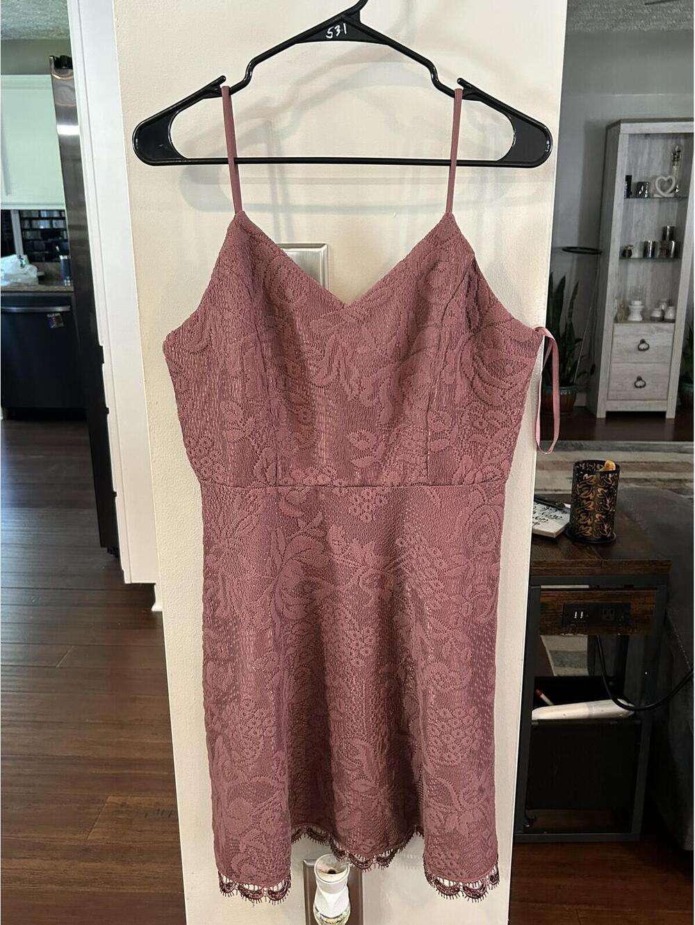 Altard State Rose Taupe Lace Dress Size L
